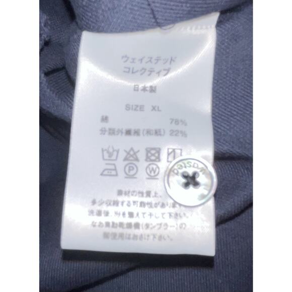 Wasted Collective Size XL‎ 3/4 Button Down Short Sleeve Shirt Pocket NWOT Blue - Picture 5 of 12